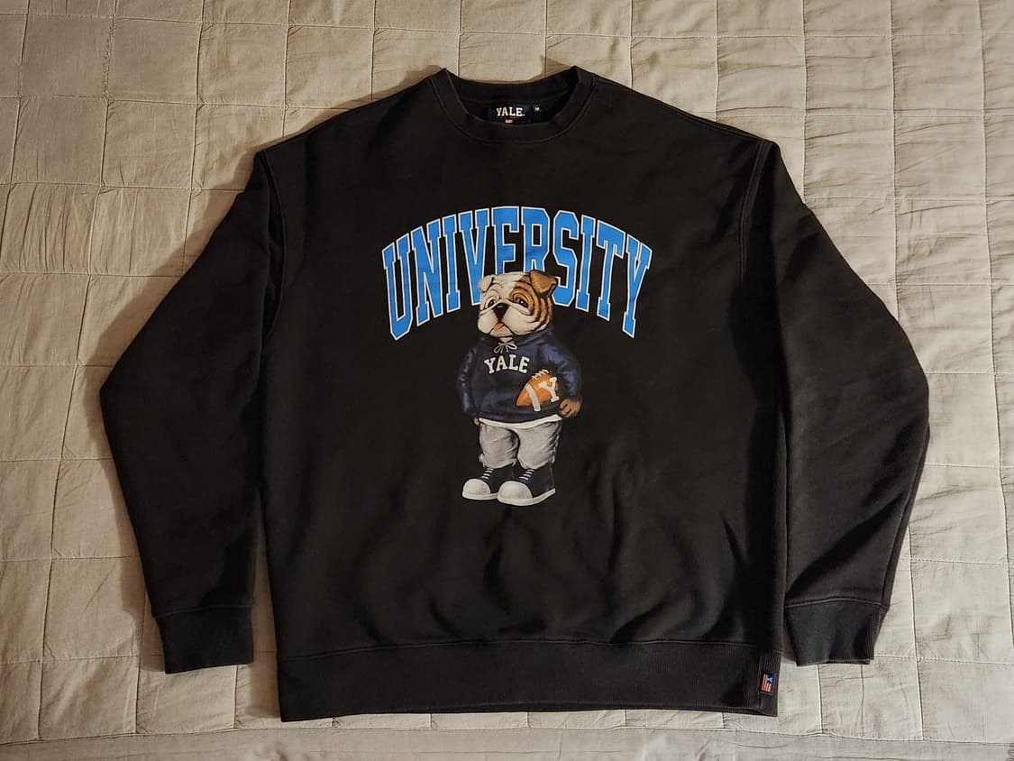 예일 크루넥 불곡 아치로고 맨투맨 블랙 M 상품이미지1