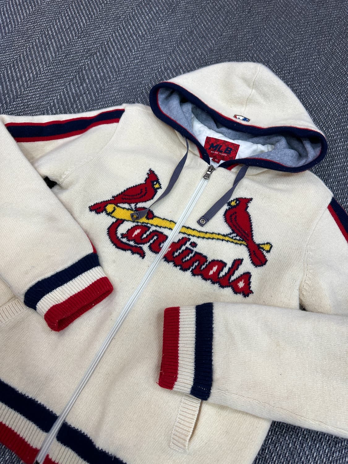 MLB 엠엘비 누빔 니트 후드집업 상품이미지4