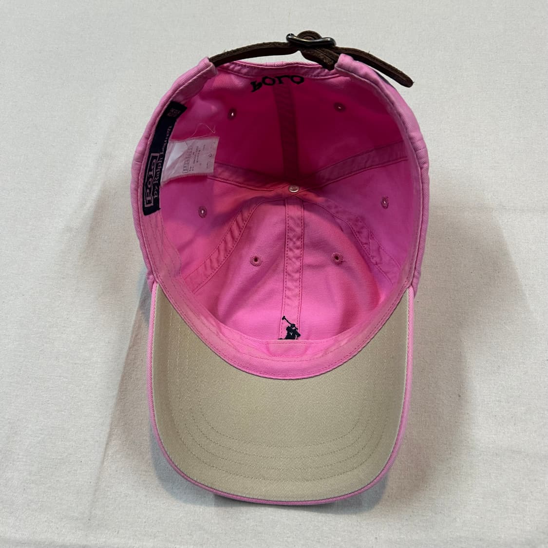 폴로 랄프로렌 핑크 볼캡 모자 가죽스트랩 정품 상품이미지7