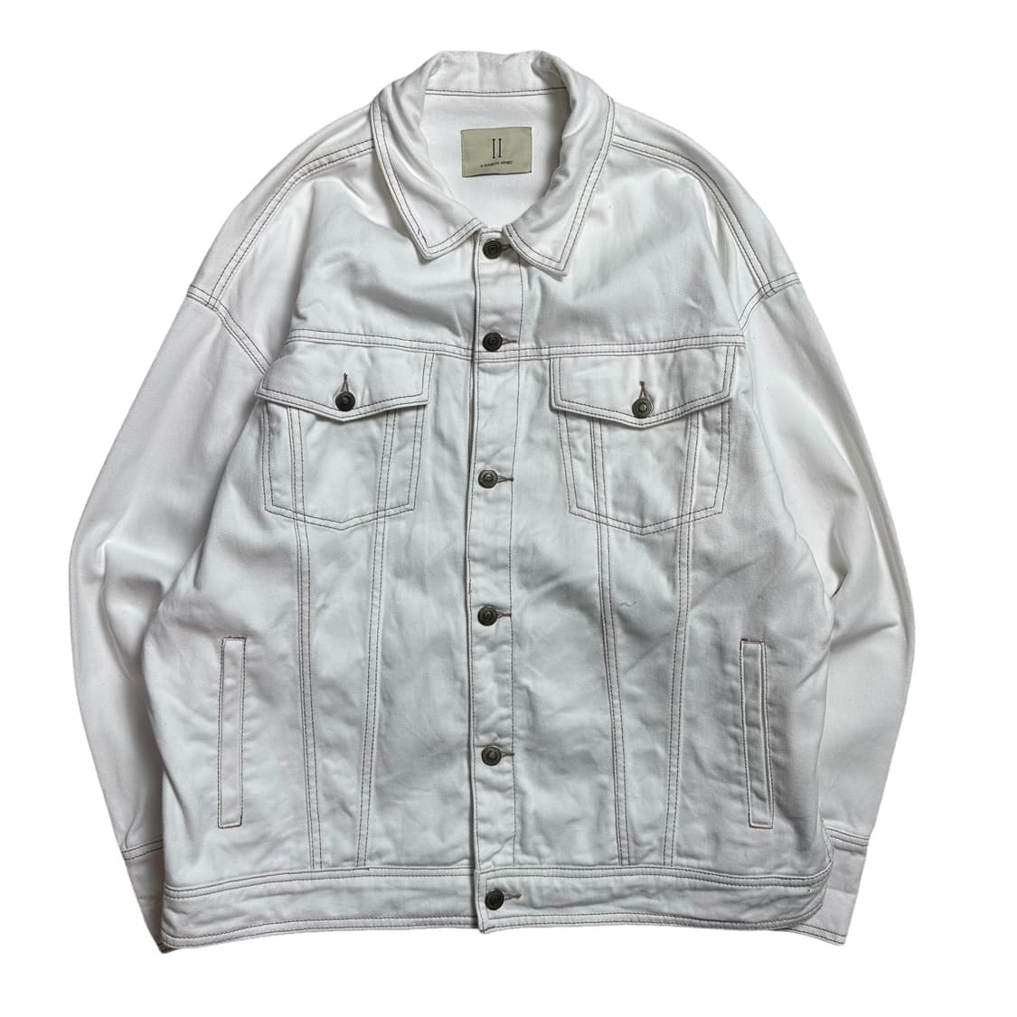 <급처> 메종미네드 화이트 데님 자켓 상품이미지1