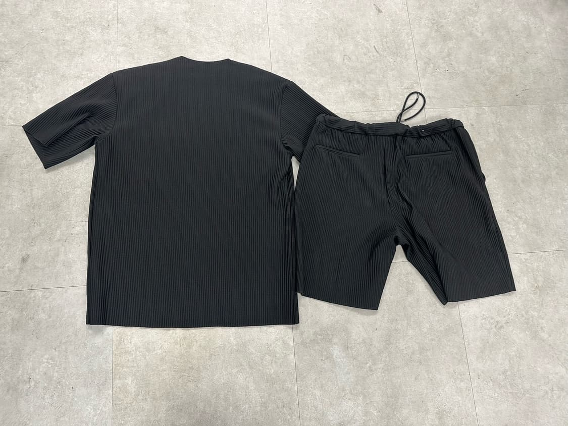 ZARA 자라 옴므플리세 플리츠 남성 반팔,긴팔 세트 블랙 M 오늘만 이 상품이미지2