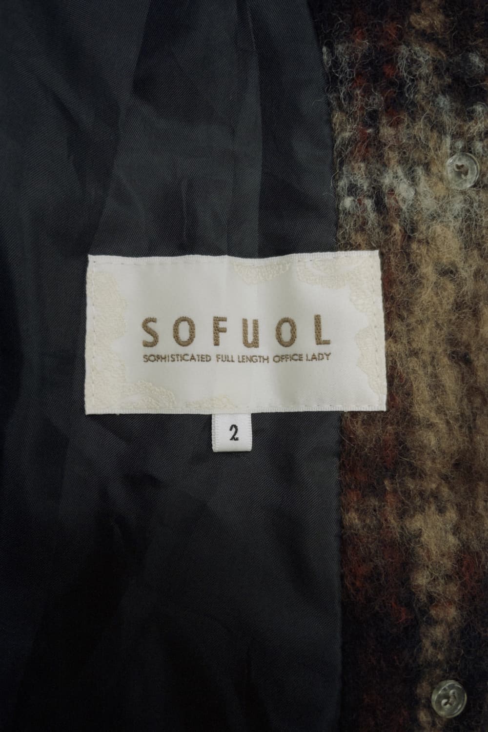 빈티지 하프 코트 하이넥 울 자켓 상품이미지9