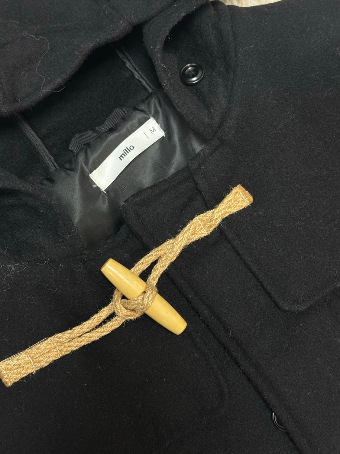 밀로 아카이브 오버핏 플레인 더플코트 m 상품이미지9