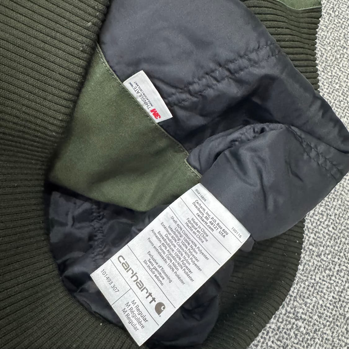 칼하트 액티브 후드 워크자켓 신슐레이트 상품이미지6