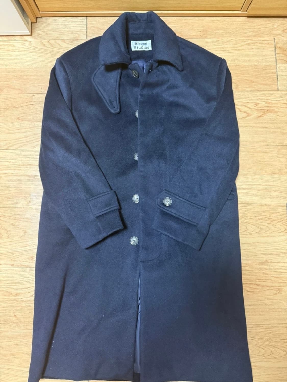 (L size) 네이비 발마칸 코트 상품이미지1