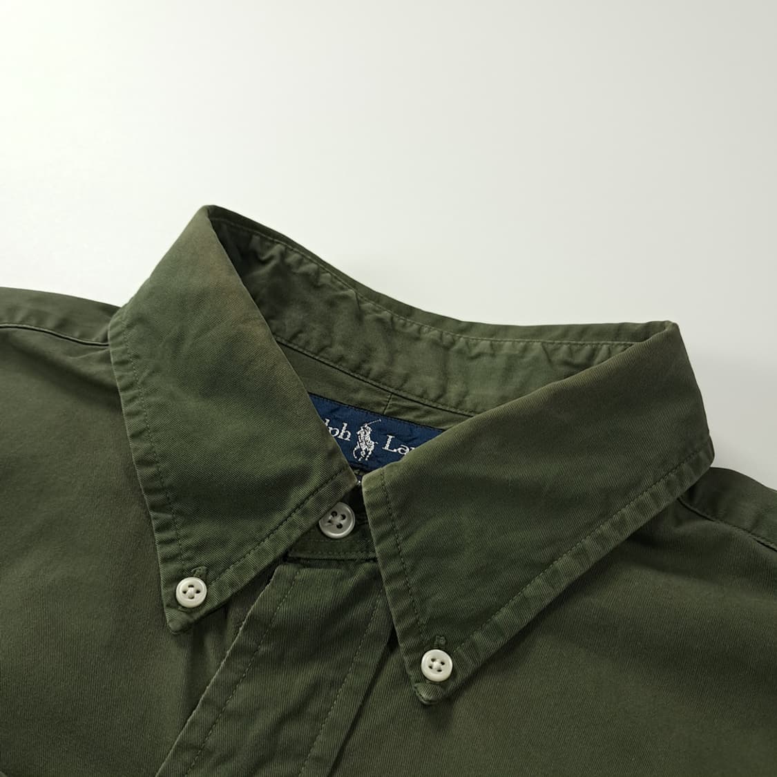 CK505 XL 폴로 00s 퍼플포니 페이디드 올리브그린 셔츠 남방 상품이미지4