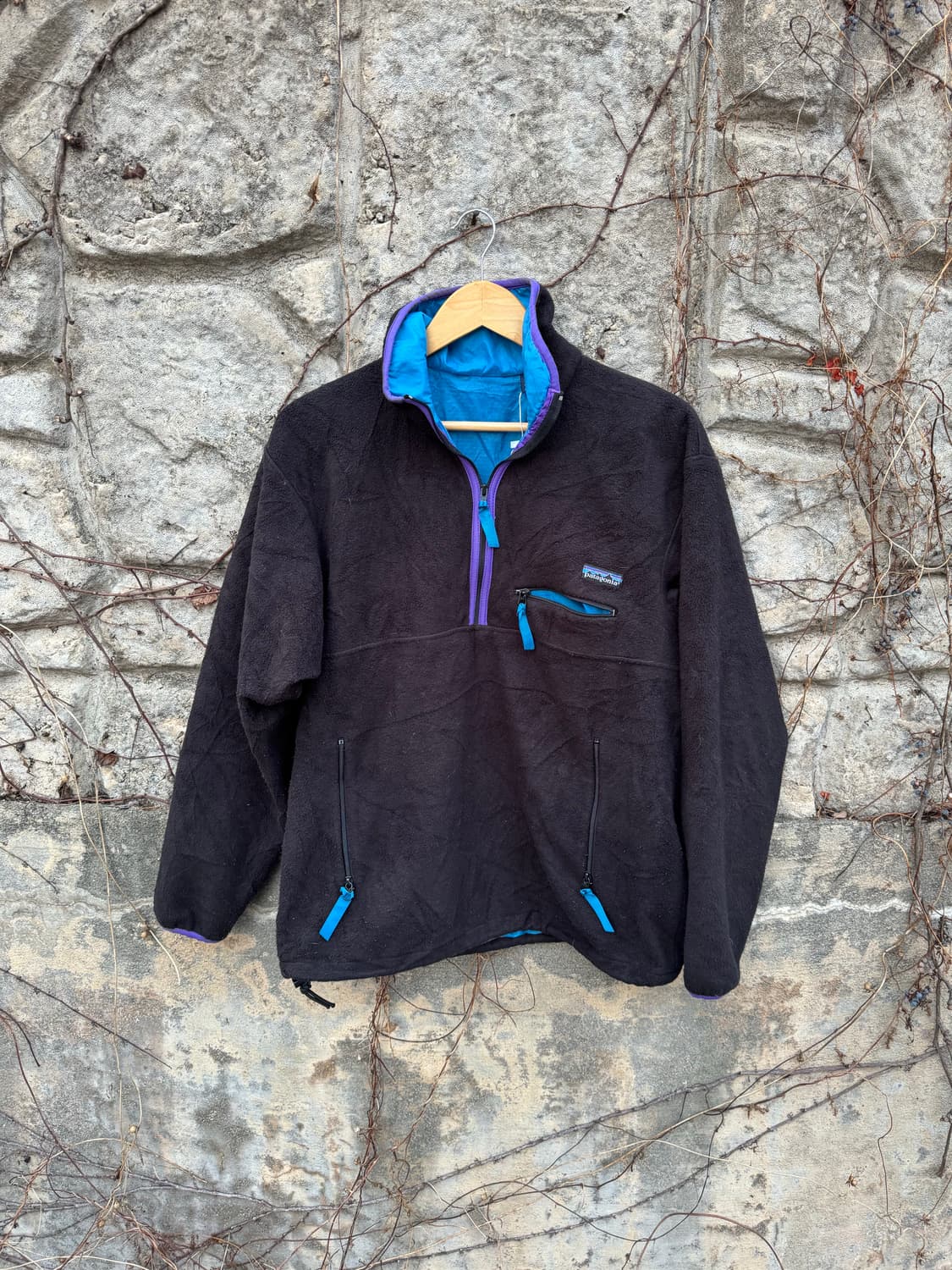 80s 파타고니아 usa 초창기 글리쉐이드 플리스 후리스 블랙 상품이미지1