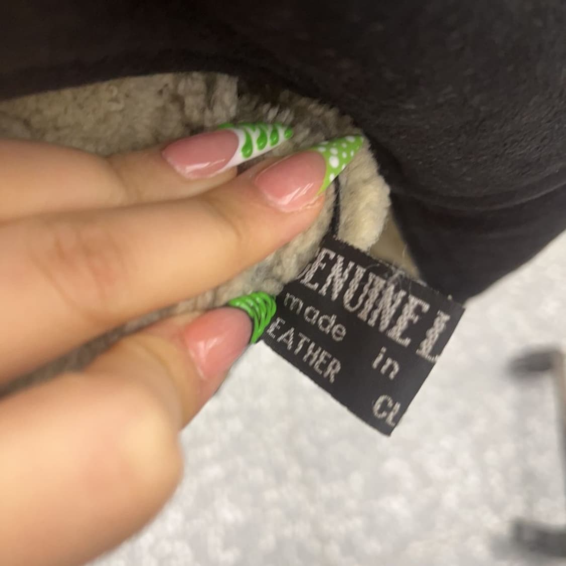 랭글러 빈티지 오버핏 가죽 양털 무스탕 자켓 L C08922 상품이미지6