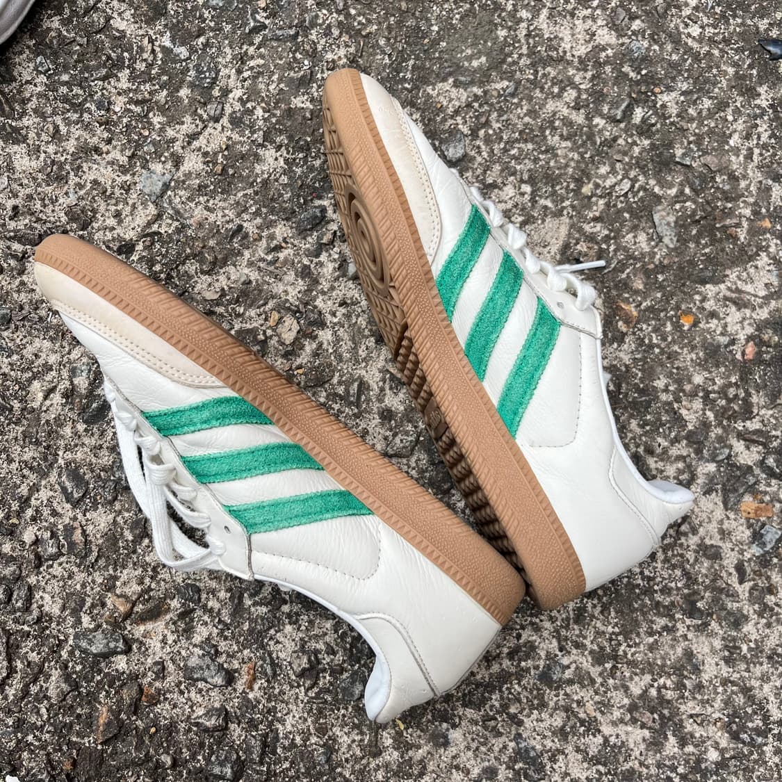 아디다스 삼바 OG 코어 화이트 그린 255 상품이미지5