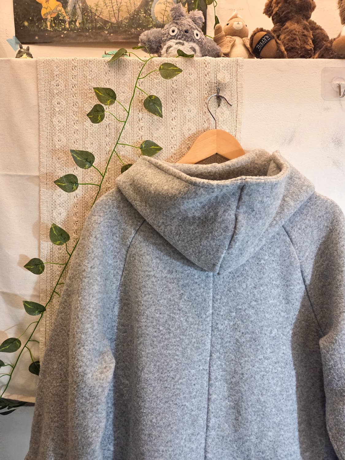 그레이 아방핏 후드 코트 상품이미지6