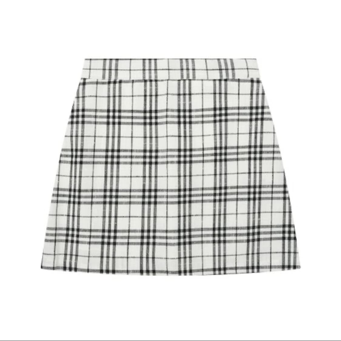 [새상품] 큐리티 GLITTER CHECK MINI SKIRT_WHITE 상품이미지2