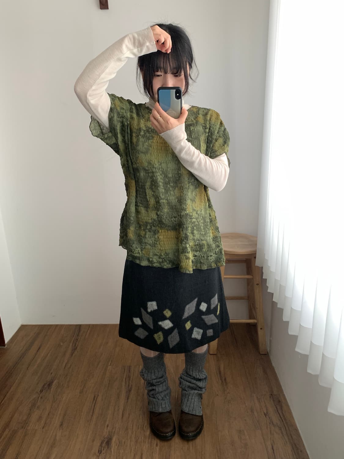 빈티지 패턴 스커트 상품이미지1