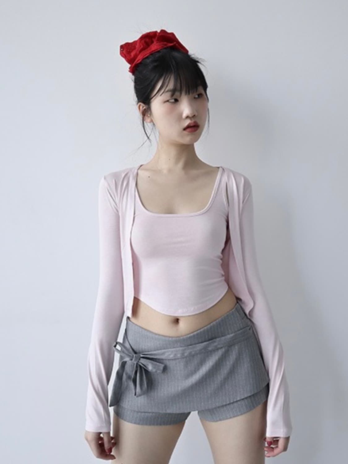 새상품)클라따 소프트 슬리브리스&가디건 세트 상품이미지1