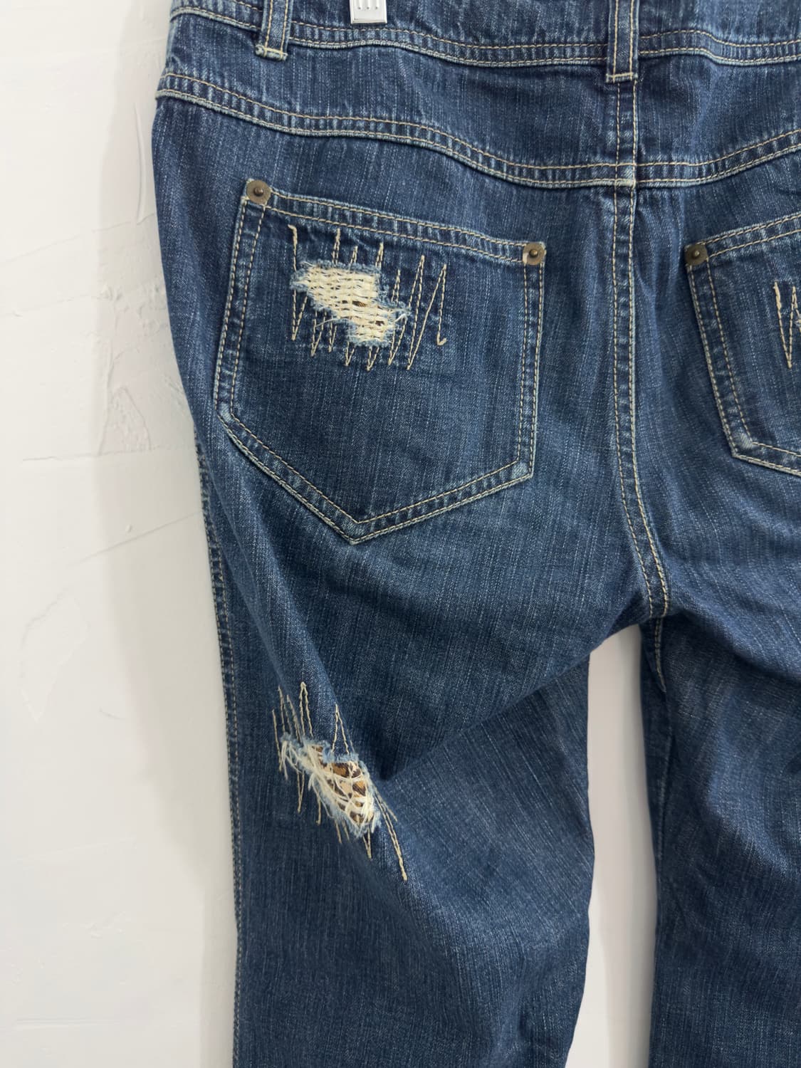 lounie leopard detail denim pants 상품이미지9