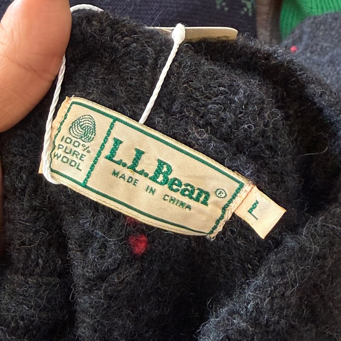 엘엘빈 퓨어뉴울 플로럴 니트 스웨터 L 상품이미지6