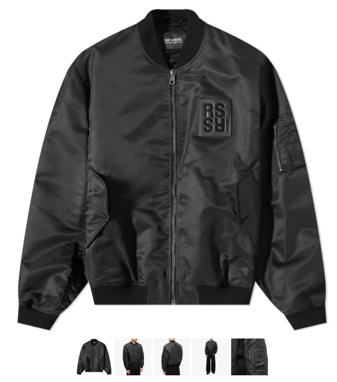 Raf simons 로고 패치 숏 봄버 자켓 블랙 상품이미지2