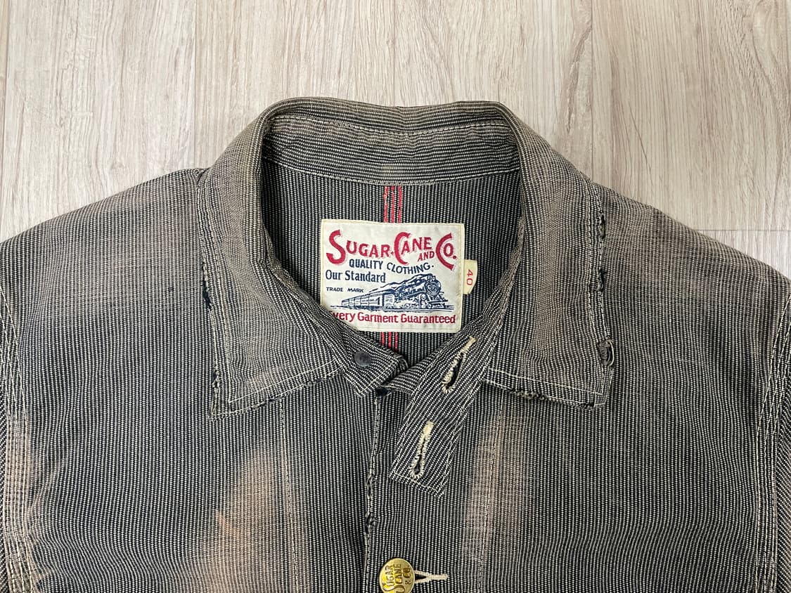 95~100) 40's 복각 슈가케인 히코리 빈티지 커버올(데드스탁) 상품이미지3