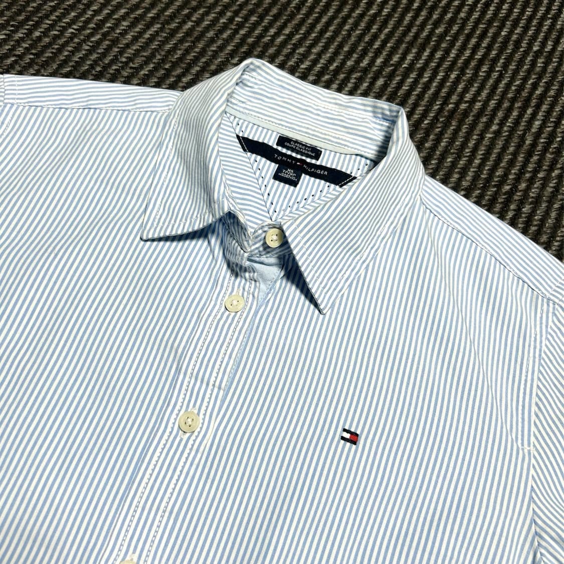 [S] Tommy 타미힐피거 우먼즈 클래식핏 스트라이프 셔츠 상품이미지3