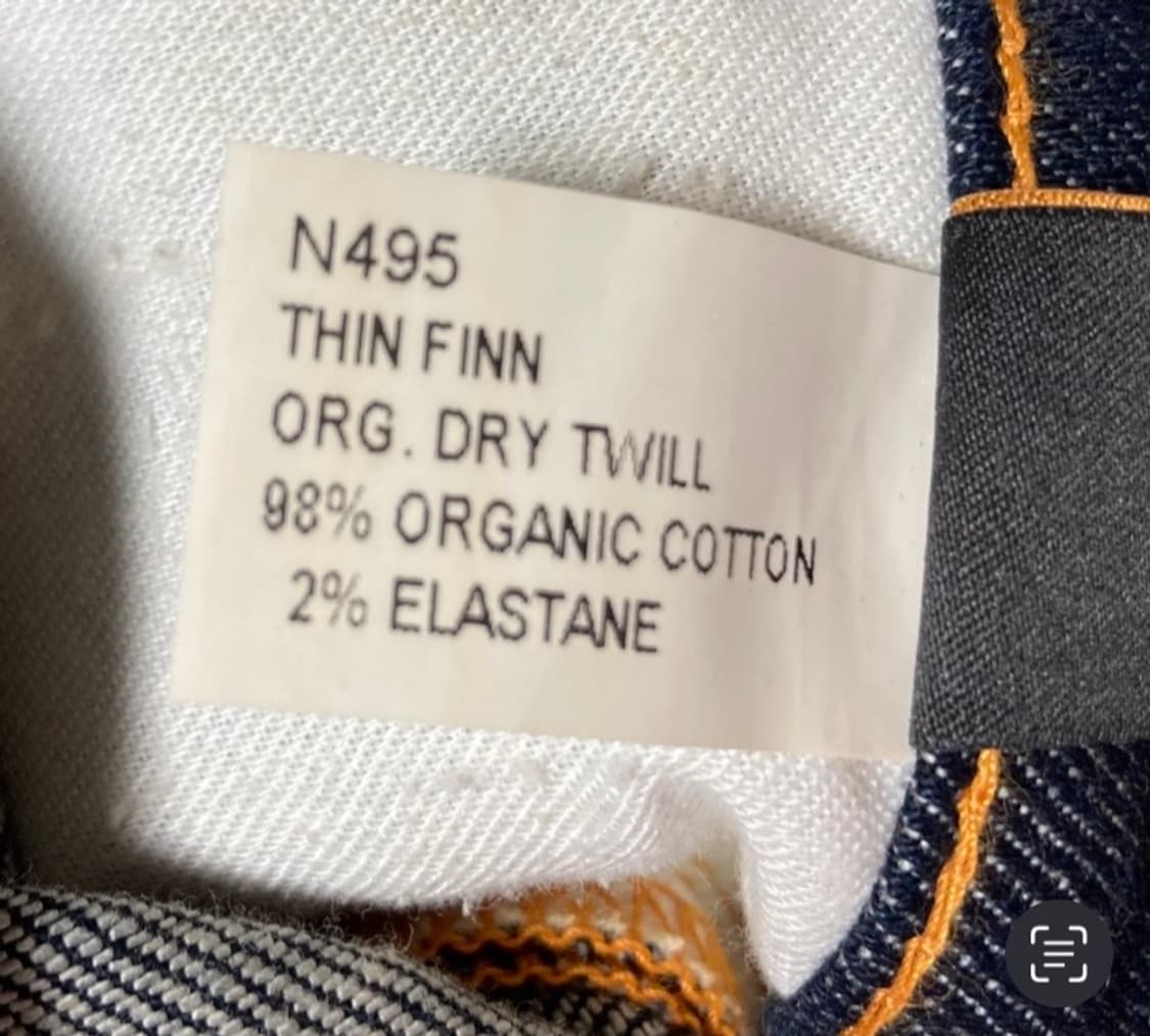 누디진 씬핀 오드트 ( W30 L34 ) 오가닉 드라이 트윌 청바지 바지 상품이미지6