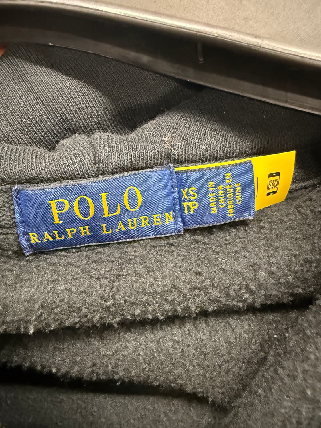 폴로 랄프로렌 화이트 포니 후드집업 블랙 XS 상품이미지3