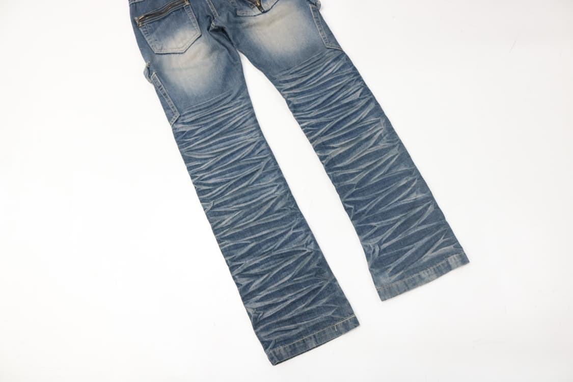 DAILY NEWS 데일리뉴스 빈티지 카고 스트라이프 워싱 데님 팬츠 상품이미지8