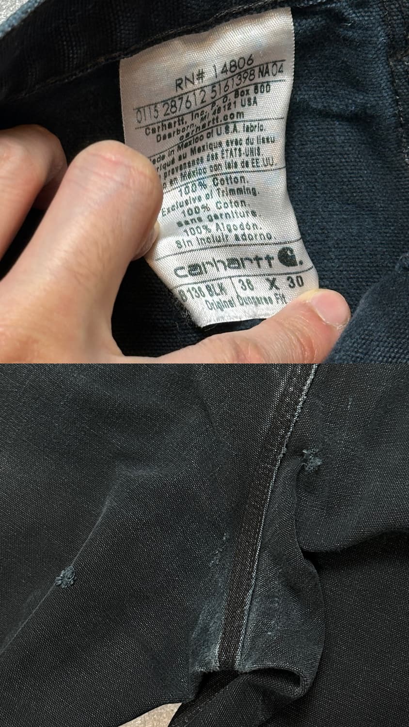 OG 칼하트 B136 더블니 블랙 칼하트 썩블니 카펜터 상품이미지9