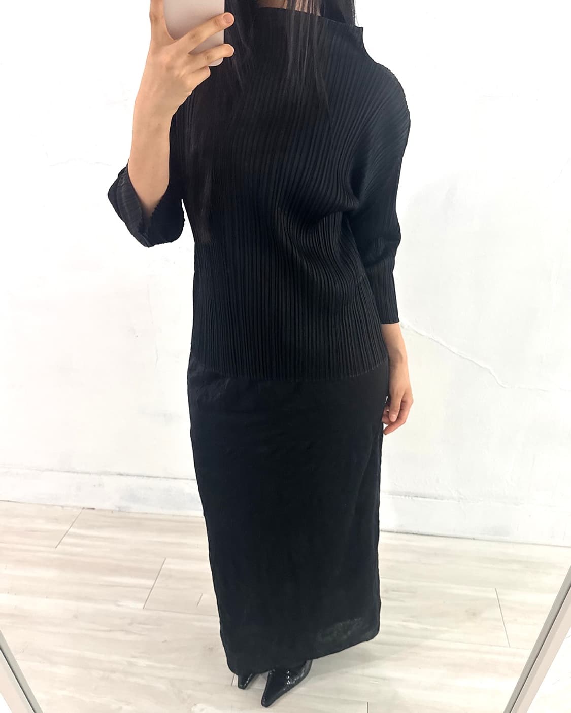 Pleats Please Black Pleated Top 상품이미지5
