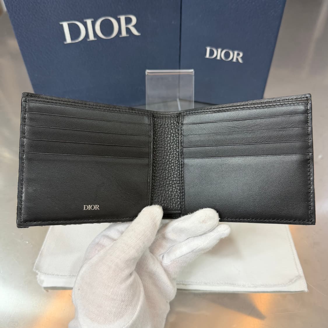 [리오브] 디올 오블리크 새들 자카드 반지갑 상품이미지4