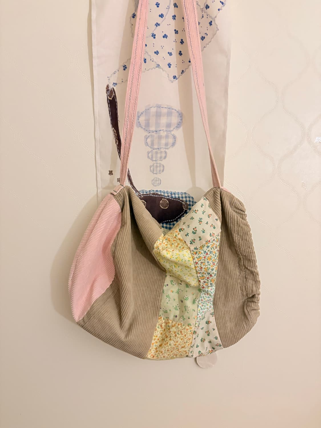 모리걸 패치워크 꽃무늬 복조리 크로스백 상품이미지1