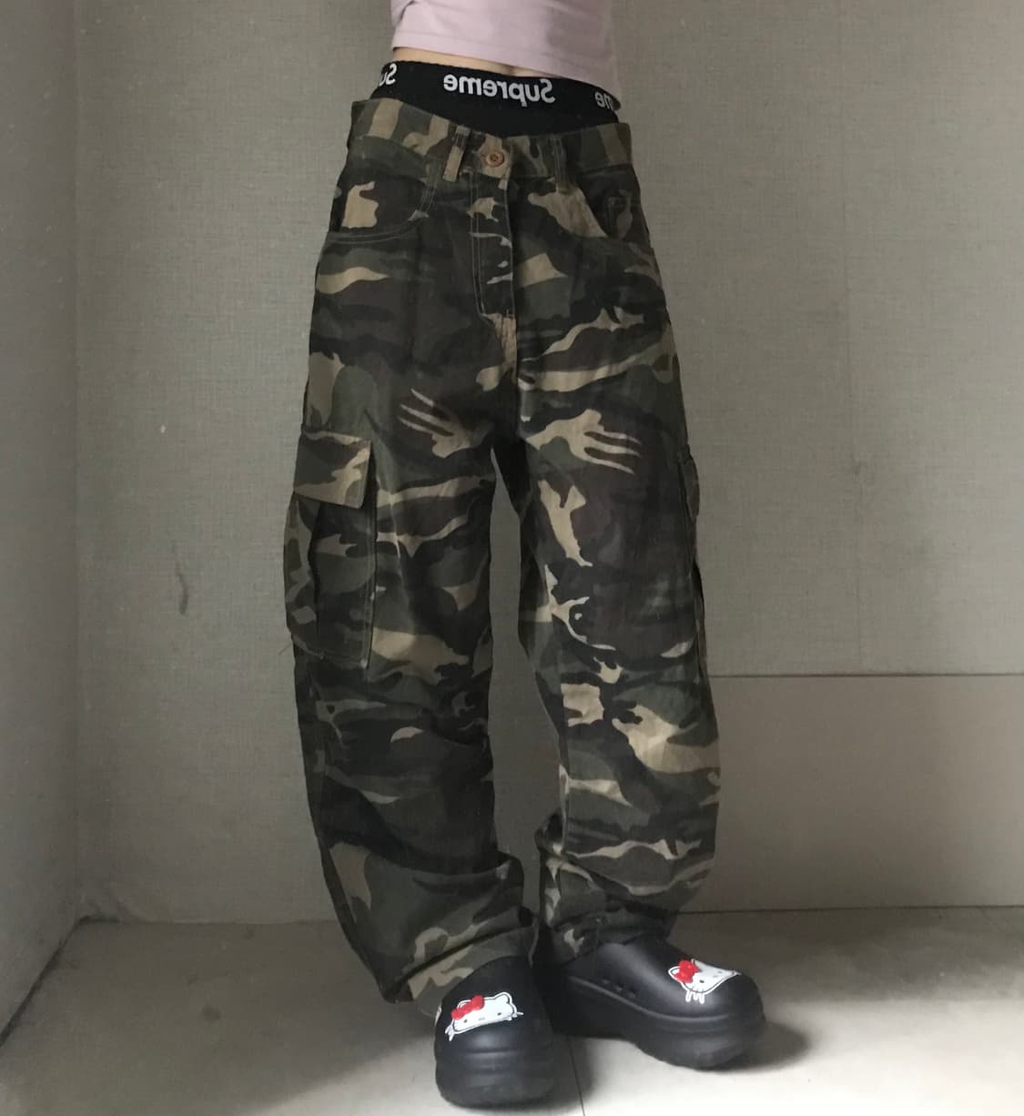 카모 와이드핏 카고팬츠 상품이미지2