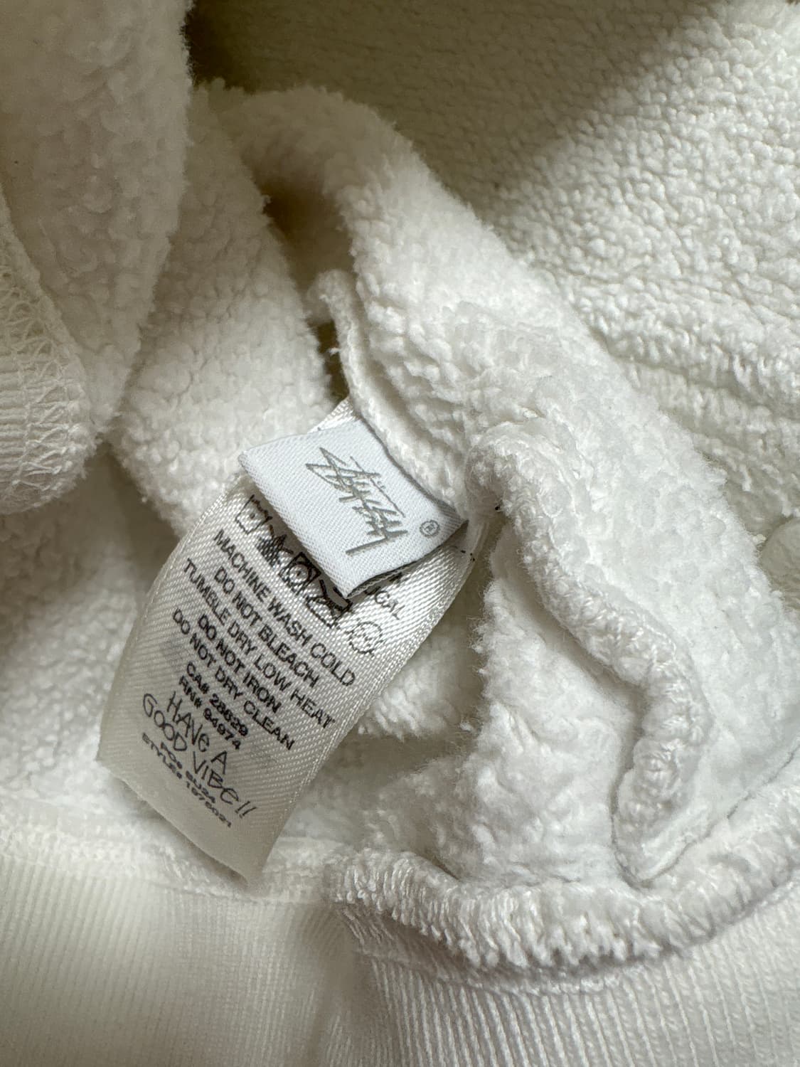 Stussy 후드 집업 화이트 L 상품이미지6