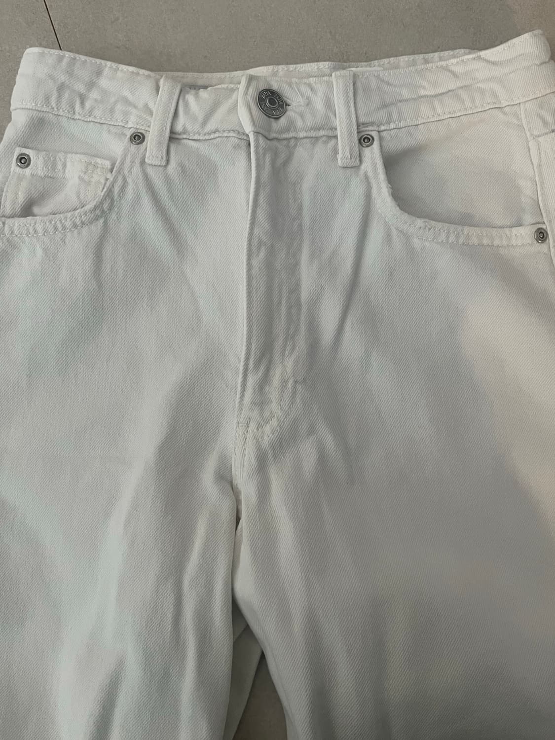 자라 화이트 데님팬츠 32 상품이미지2