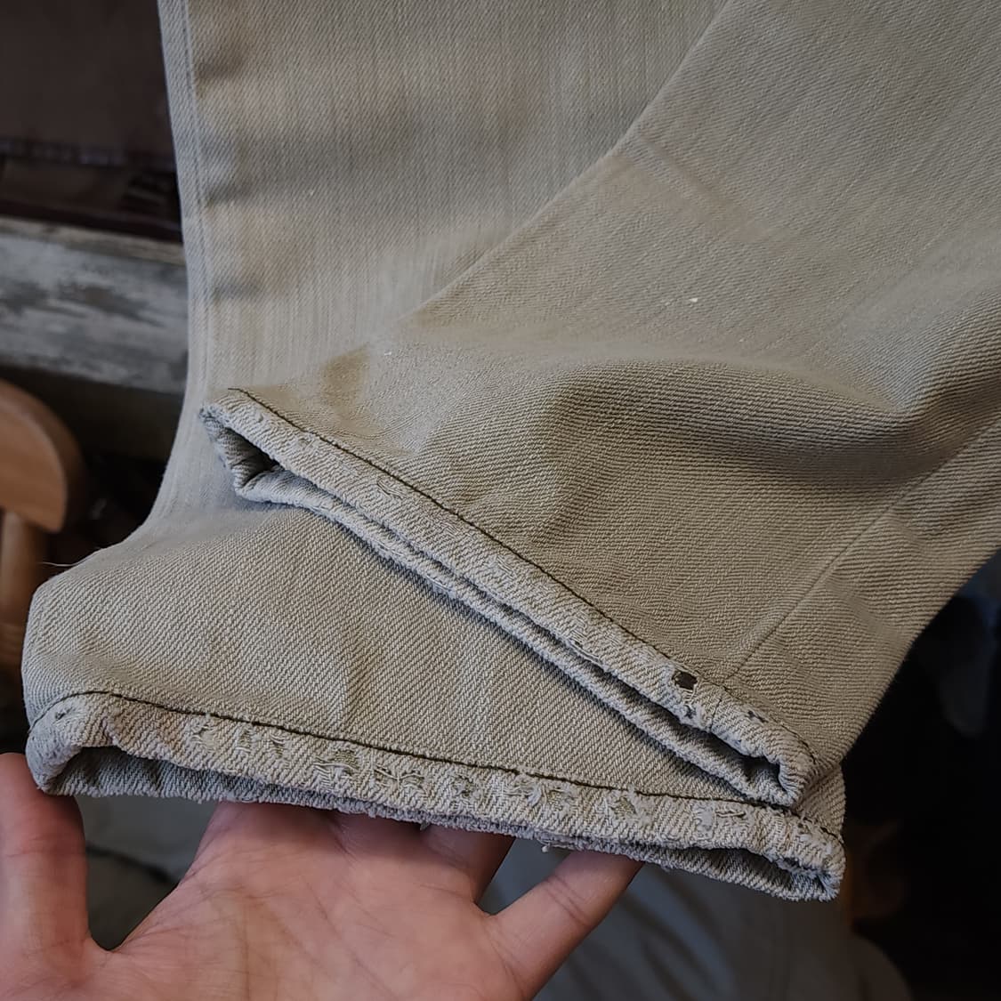 디젤 헤비코튼 코튼 팬츠 워크팬츠 페인팅 커스텀 33 상품이미지7