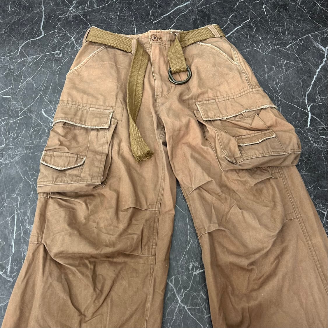 B.C.B.S 조거 스트링 벨티드 와이드 카고 팬츠 상품이미지4