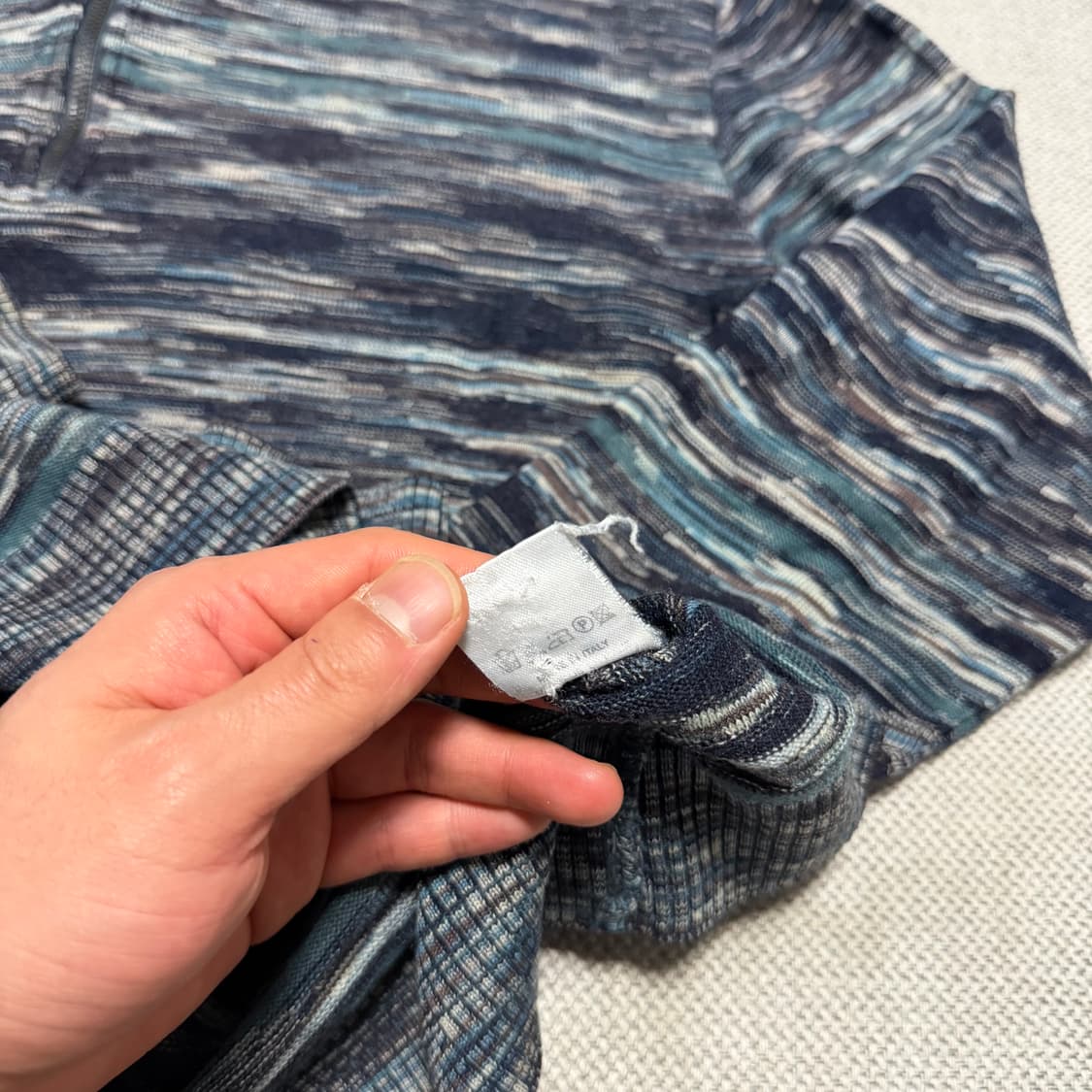 미쏘니 반집업 카라 니트 상품이미지4