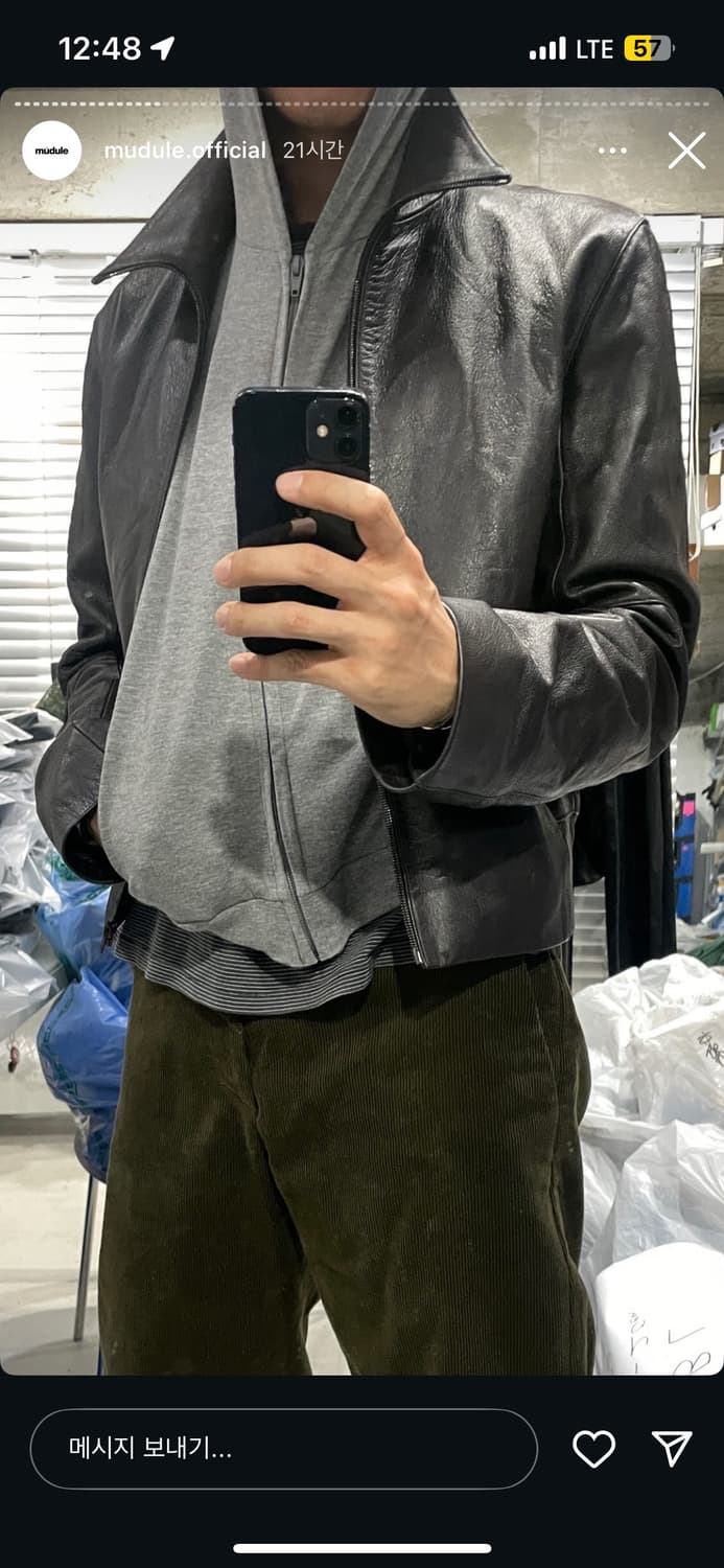 014 머듈 어펜딕스 레더 자켓 4 브라운 상품이미지4