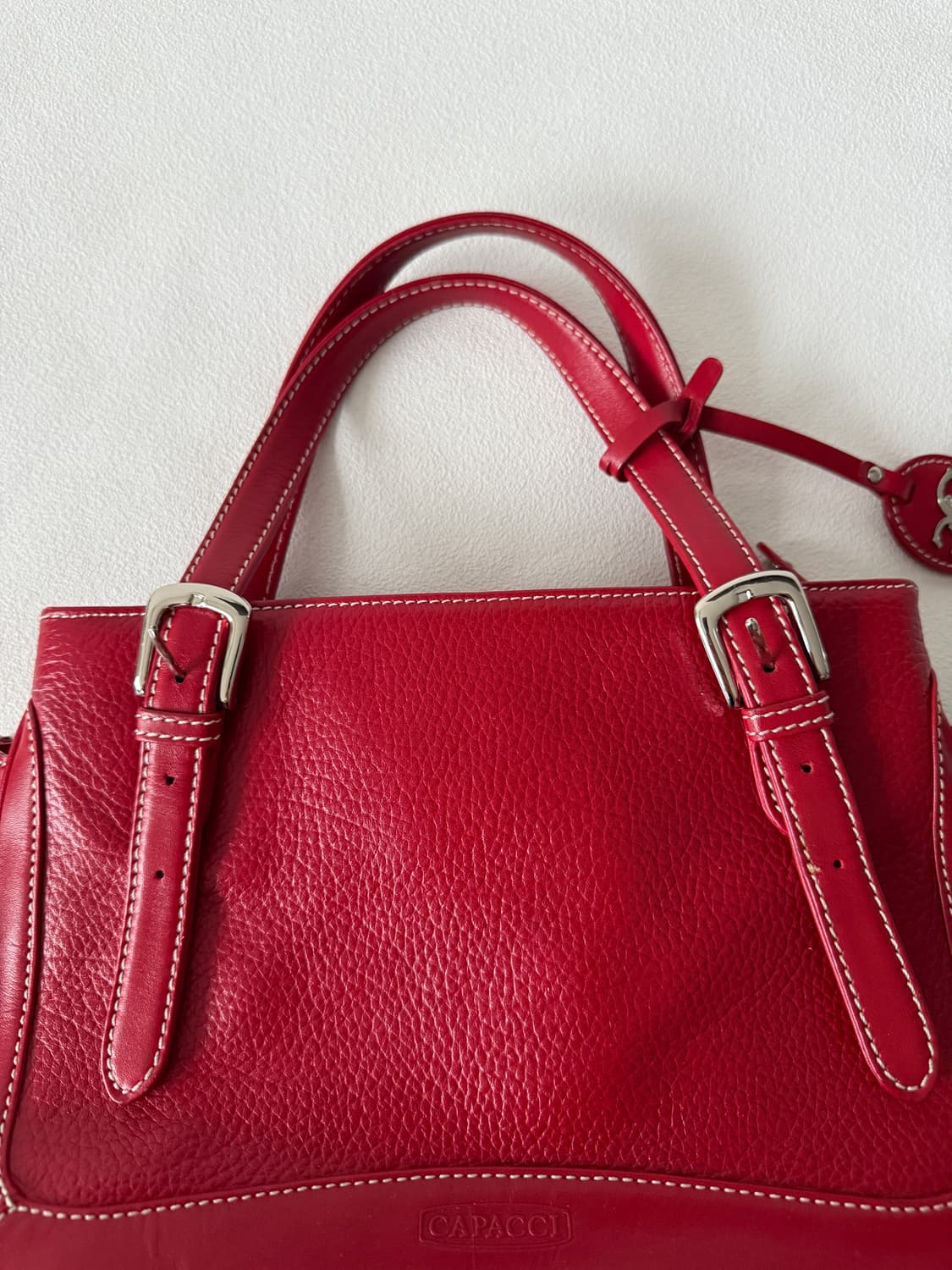 Pre owned 레더 토트 숄더백 상품이미지3