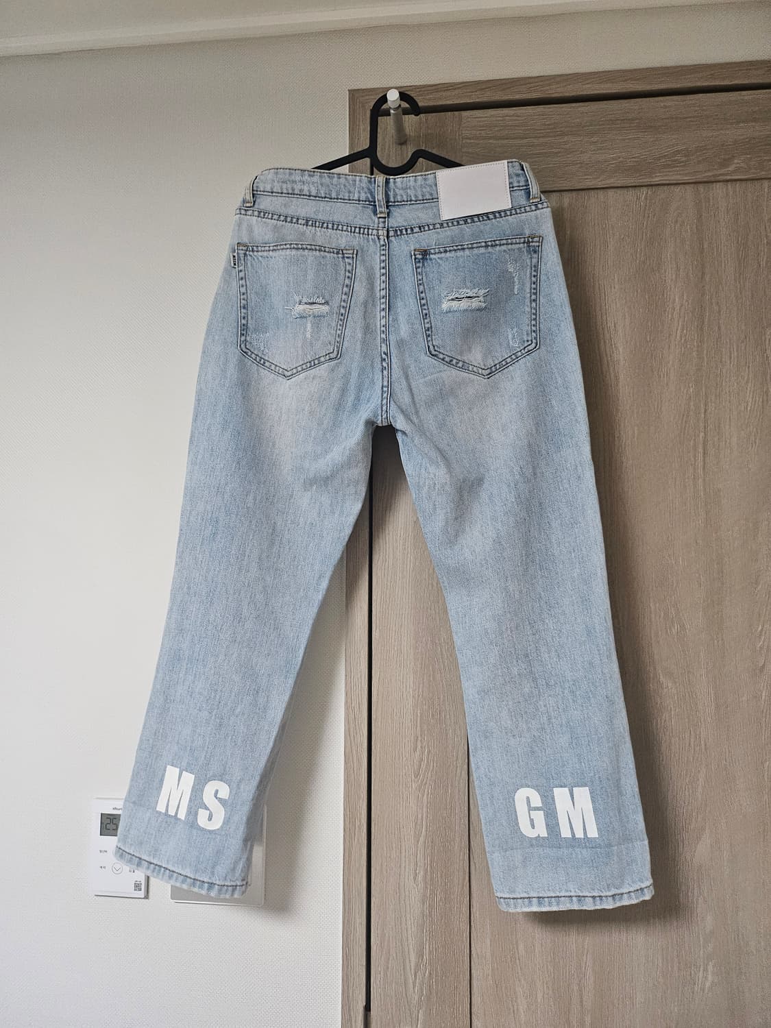 MSGM 밀라노 연청 데미지 청바지 40사이즈 상품이미지3