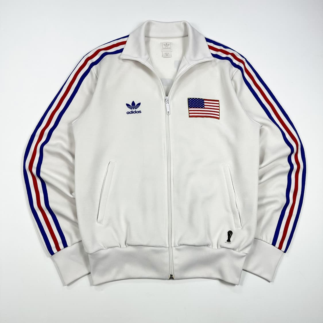 아디다스 구형 USA 미국 성조기 져지 화이트 M 상품이미지1