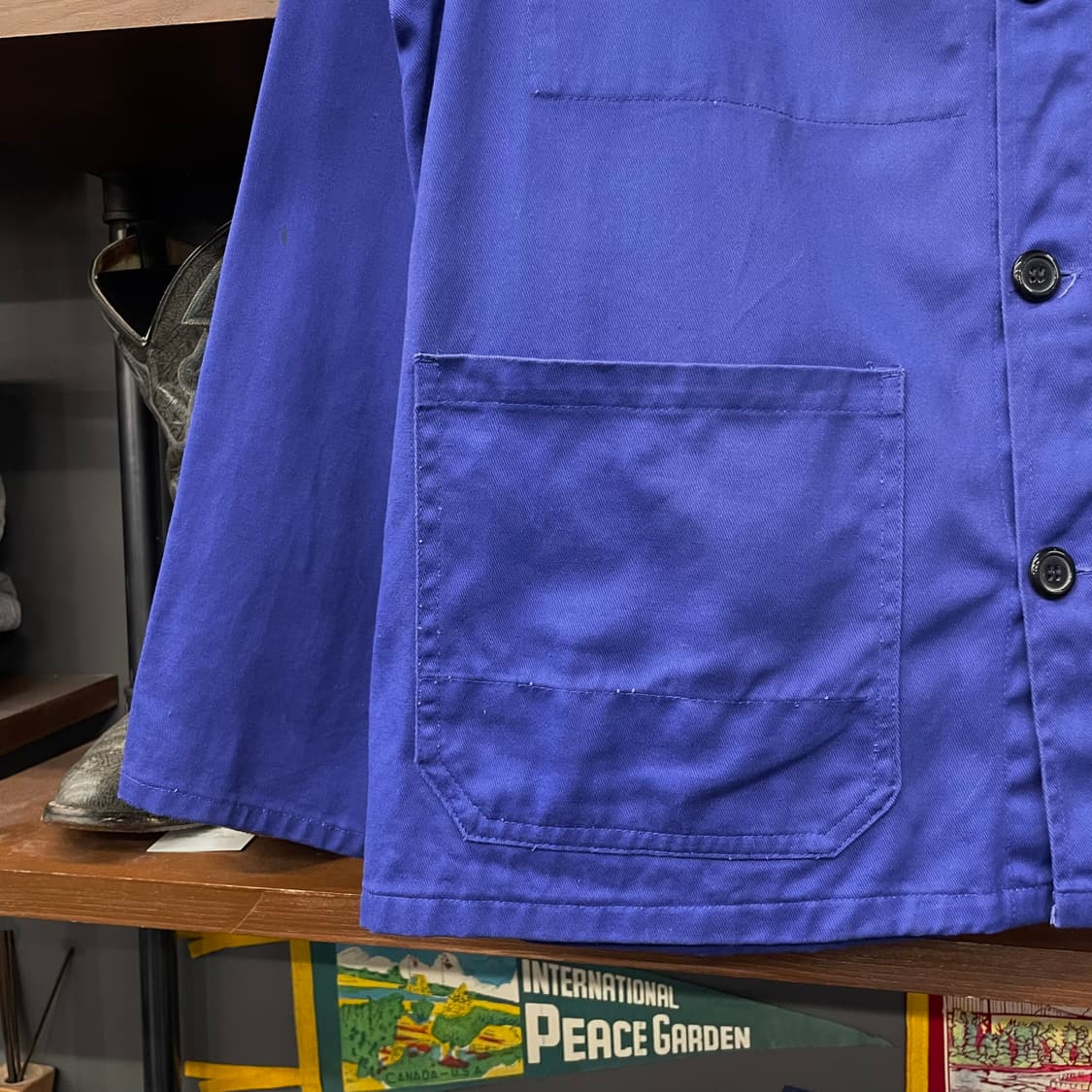 70s 빈티지 USN 스탠실 프렌치 워크 자켓 / 초어 포켓 오리지널 상품이미지5