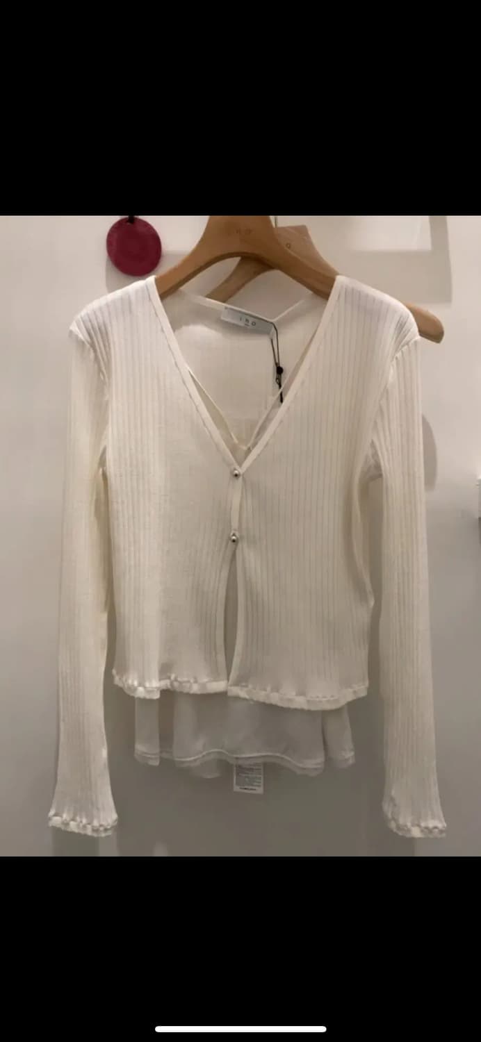 이로(iro) SILAS 립 가디건 화이트 S 상품이미지1