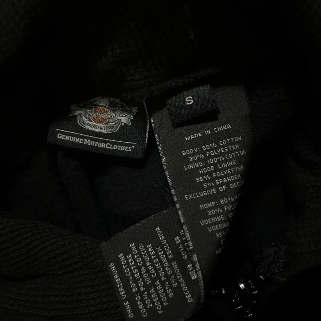 할리데이비슨 우먼스 자수로고 블랙 후드집업(S) 상품이미지2
