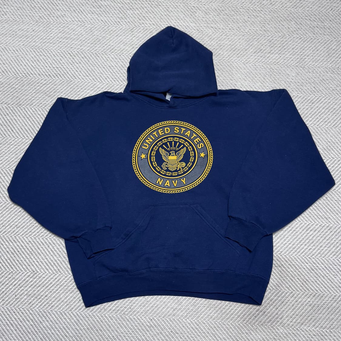 (L) 90s made in usa soffe 밀리터리 네이비 후드 상품이미지1