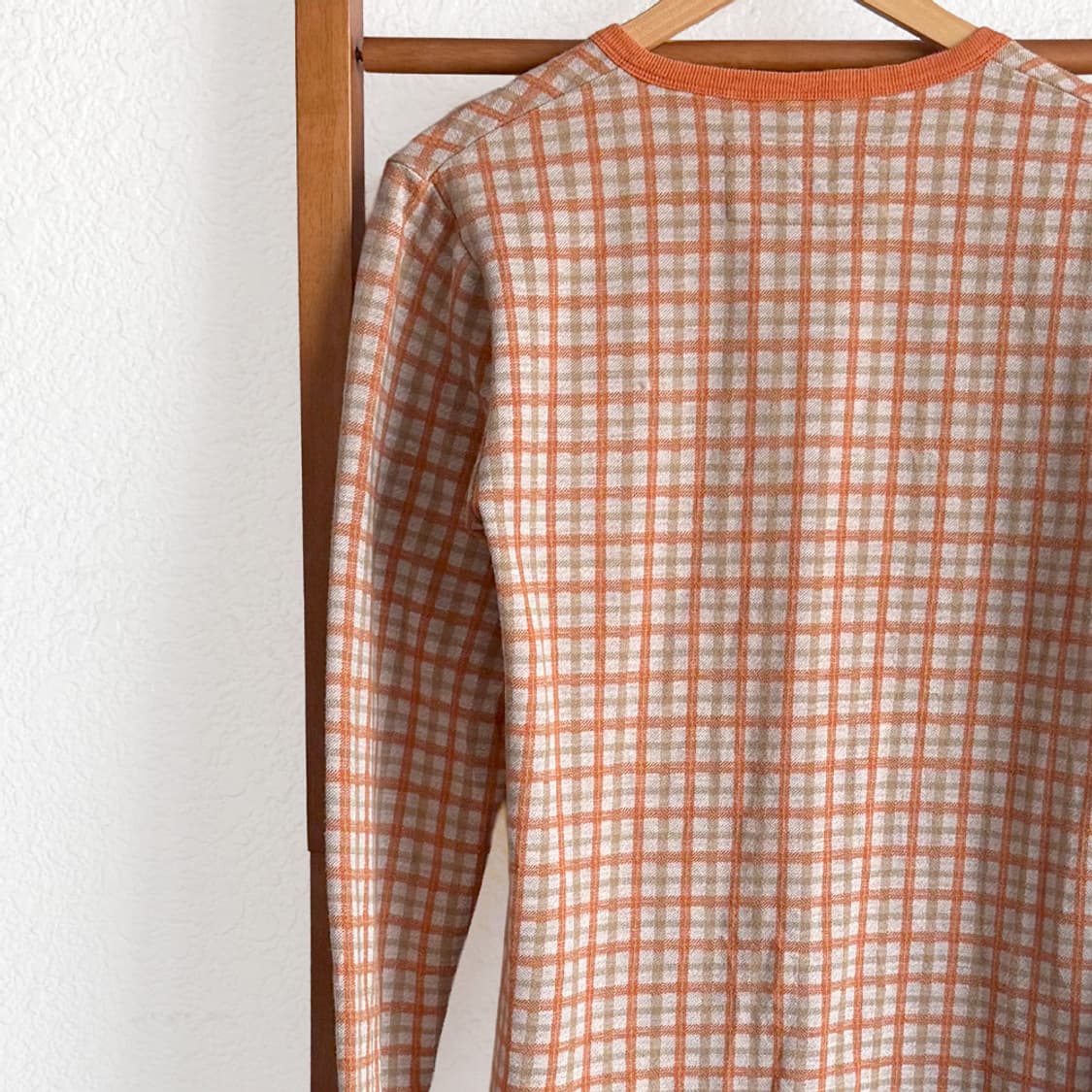 귤빛 창가 체크 가디건 상품이미지9