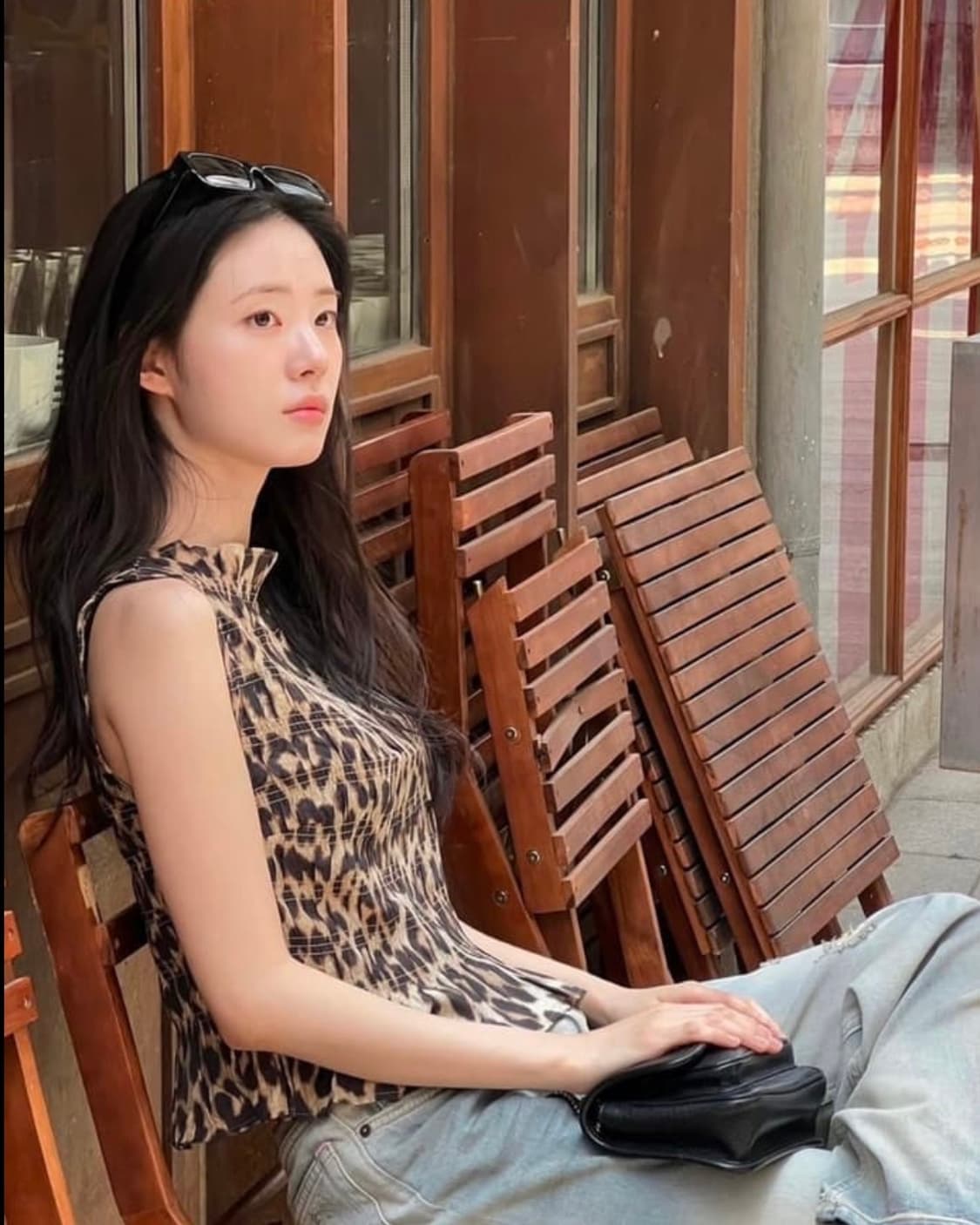 H&M 레오파드 민소매 탑 새상품 상품이미지3