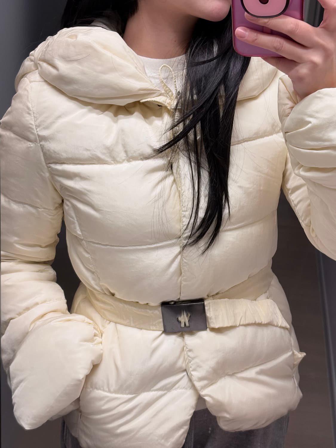 빈티지 몽클레어 아이보리 밸티드 패딩 상품이미지8