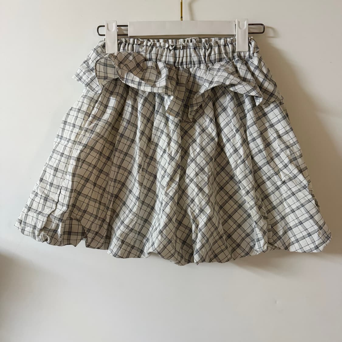 새상품 여자 프릴 체크 스커트 상품이미지5