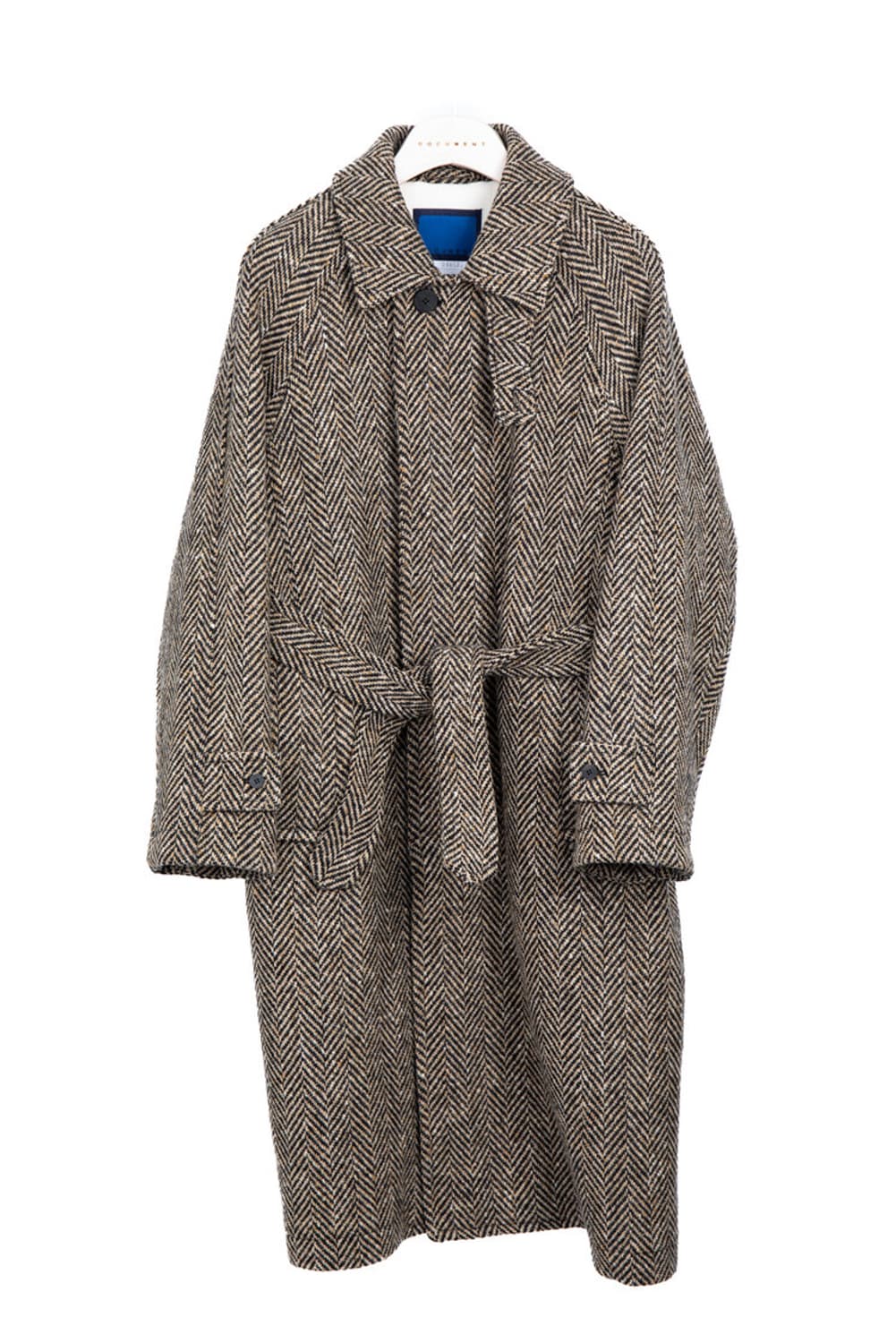 [S]도큐먼트 도네갈 트위드 발마칸 코트 베이지 상품이미지4