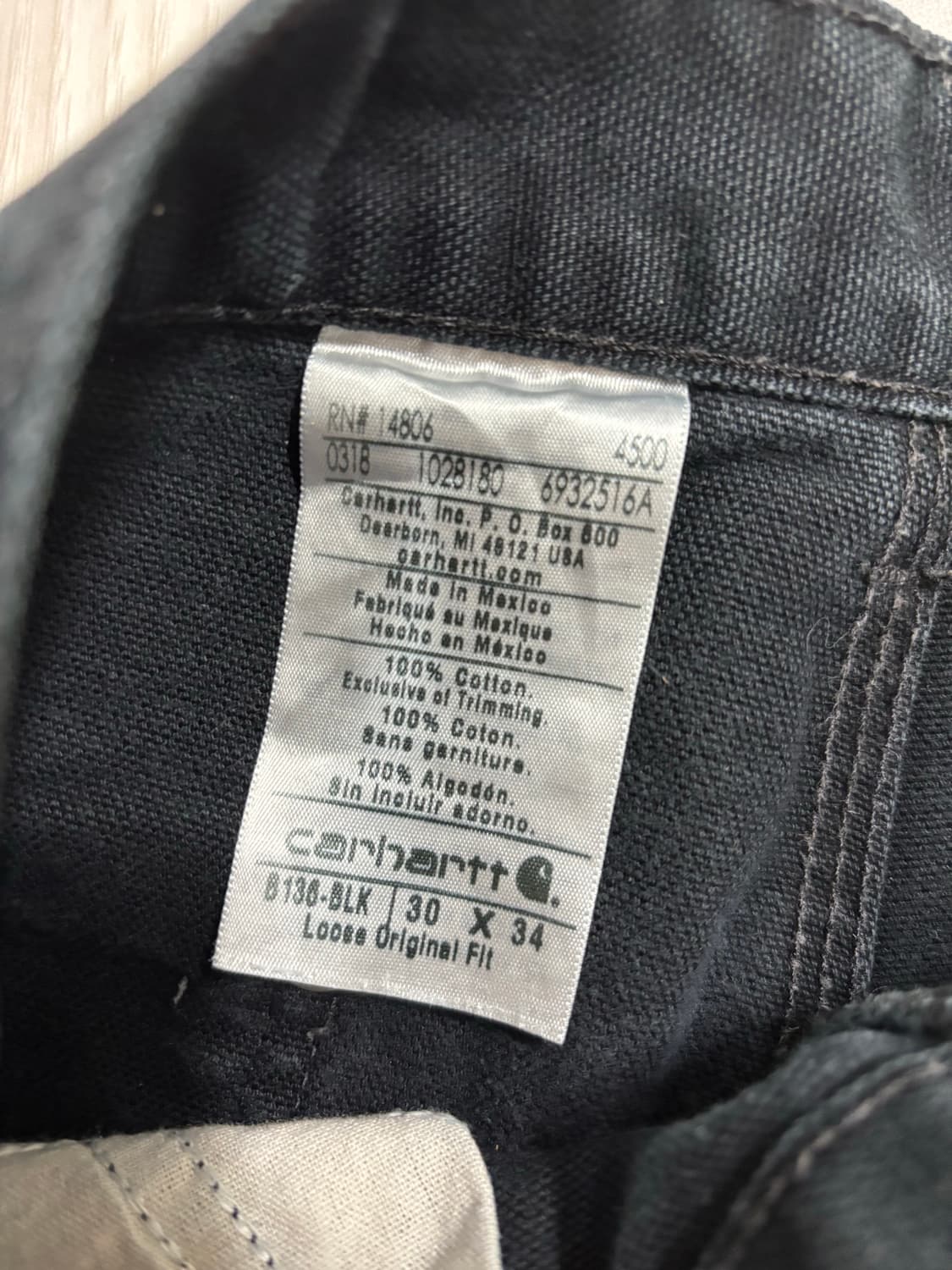 칼하트 블랙 더블니 팬츠 바지 30 34 상품이미지2