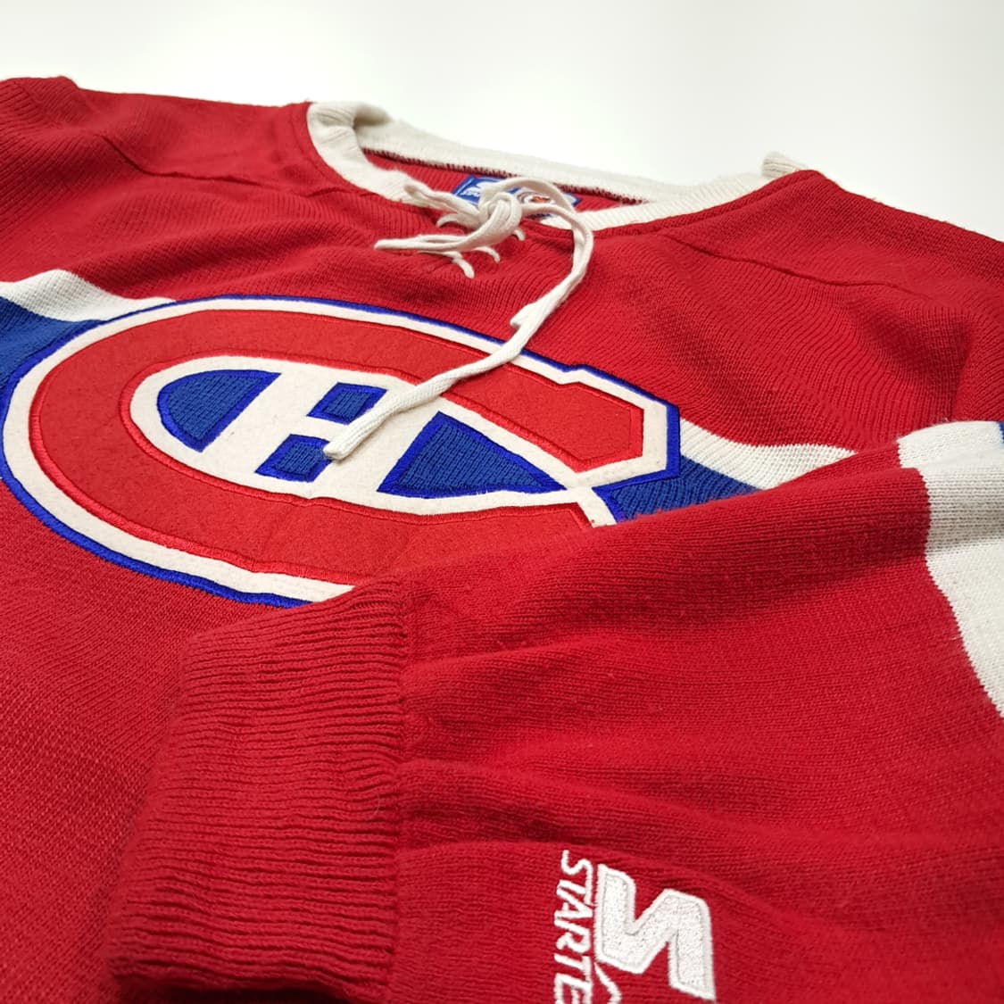 CL210 L 스타터 90s한국판 NHL 캐나디언스 레드 하키스웨터 상품이미지4